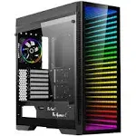 Gaming Case Full Tower, With Tempered Glass Side Panel & Argb Led Mirror, Suppor