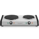 Cuisinart CB-60 Cast-Iron Double Burner - Brushed Stainless/Sliver