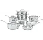 Cuisinart Contour Cookware Set, Stainless, 13 Piece