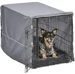 Midwest Homes for Pets New World Double Door Dog Crate Kit Includes One Two-Door Crate, Matching Gray Bed & Gray Crate Cover, 36-Inch Kit Ideal for