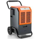 Costway 163 PPD Portable Commercial Dehumidifier w/Water Tank&amp;Drainage Pipe for