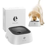 Elspet Dog Water Bowl Dispenser - Spill Proof or No Spill Slow Water Feeder ...