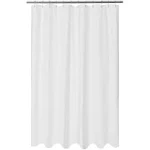 Mrs Awesome Embossed Microfiber Fabric Extra Long Shower Curtain Liner 84 Inches Length, Soft & Lightweight, Washable and Water