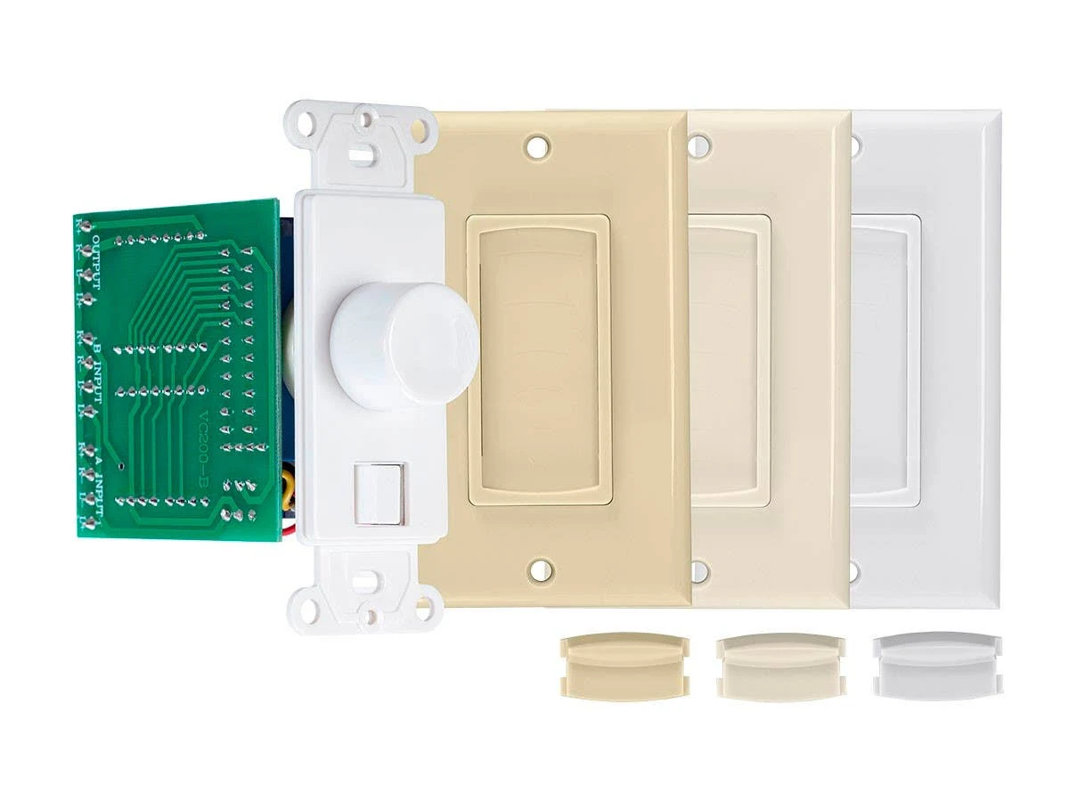 Monoprice Rotary Impedance Matching Speaker Volume Control With Color Kit, Connect Multiple Speaker Pairs to a Single Power Amplifier or Receiver