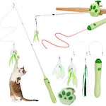 PetRise Retractable Laser Cat Toy: Interactive Feather Teaser Wand, Hanging Toy For Kites, Fish & More From Shu10, $21.23 | DHgate.Com