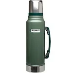 Stanley Classic Vacuum Bottle, Hammertone Green, 1.1 qt