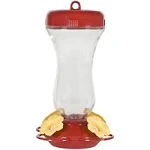 Perky-Pet 131TF 16-Ounce Glass Top Fill Hummingbird Feeder, Red