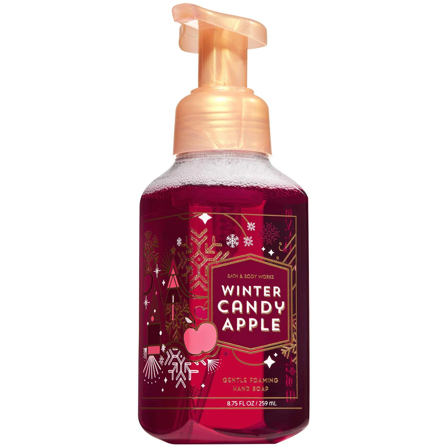 Bath and Body Works WINTER CANDY APPLE Gentle Foaming Hand Soap 8.75 Fluid Ounce (2018 Edition)