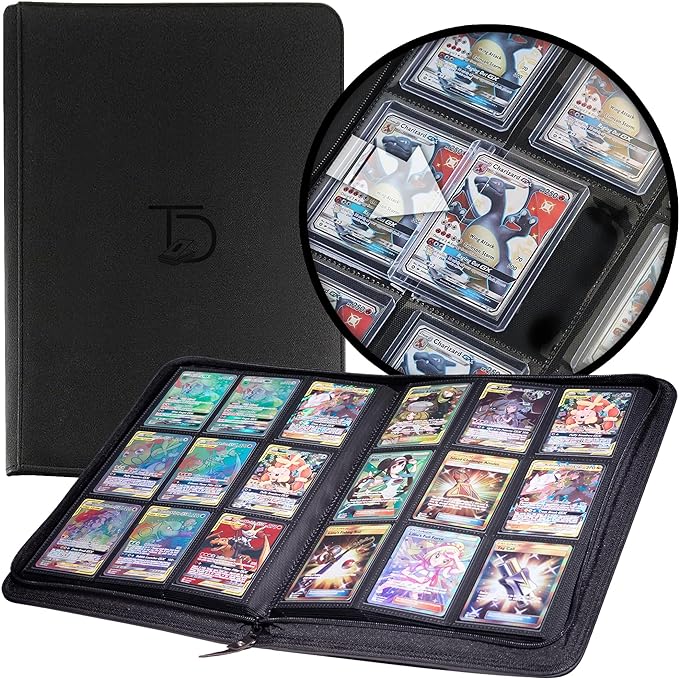 TopDeck 200 TopLoader Binder - 9 Pocket Card Binder Album - TCG Secure Storage Sleeves - Compatible with Yugioh, Magic the Gathering, Pokemon and More - Trading and Sports Card Holder