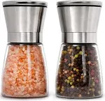 Salt and Pepper Grinder Set with Adjustable Ceramics Grinder Stainless Steel