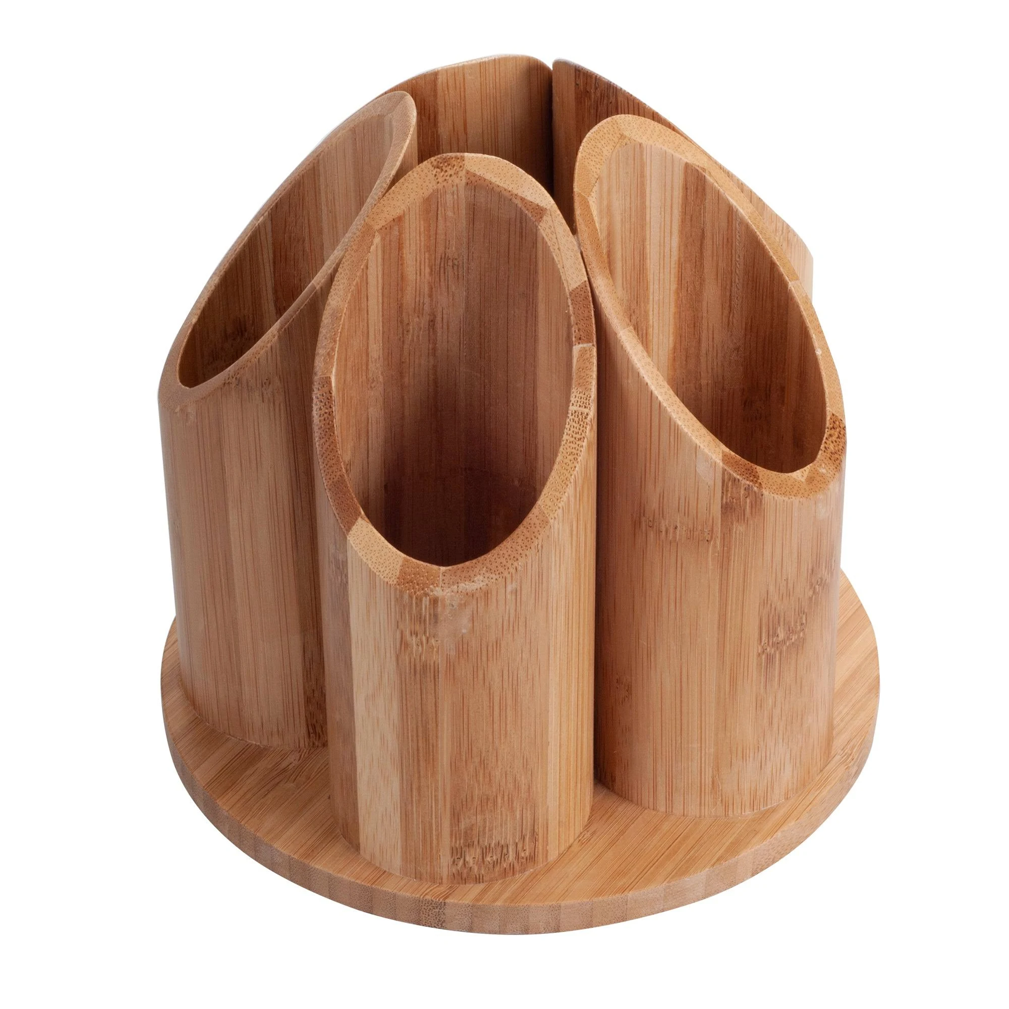 Bamboo Circular Rotating Organizer