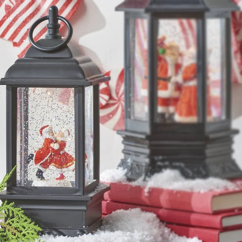 Dancing Santa and Mrs Claus Lantern