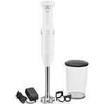 KitchenAid Cordless Hand Blender 8 inch Variable Speed KHBBV53WH White NEW