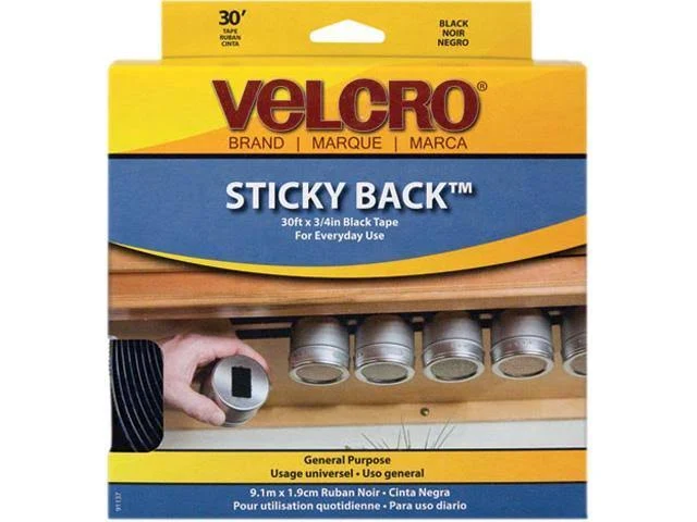 Velcro 91137 Sticky-Back Hook and Loop Fasteners in Dispenser, 3/4 inch x 30 ft ...