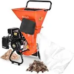 EFCUT Wood Chipper Shredder Mulcher Heavy Duty 7HP Gas Powered 3 in 1 Multi-function 3" inch Max Wood Diameter Capacity