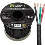 GearIT 14/2 Speaker Wire 14AWG Gauge Outdoor Direct Burial in Ground/in Wall / CL3 CL2 Rated / 2 Conductors