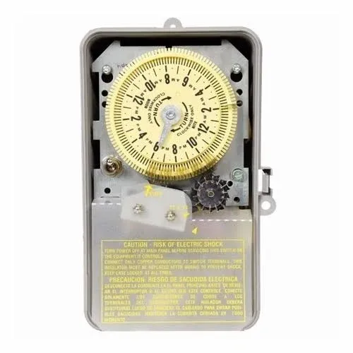 Intermatic R8816P101C Timer, 240V 3Hp Dpst Sprinkler & Irrigation Mechanical Timer With 14-Day Skipper NID39QB3Y4