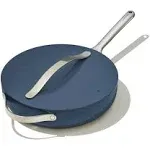 CARAWAY Home Saute Pan 3.82&#034;X11.81&#034;X3<wbr/>.82&#034; Round Ceramic Non-Stick + Lid 3qt Navy