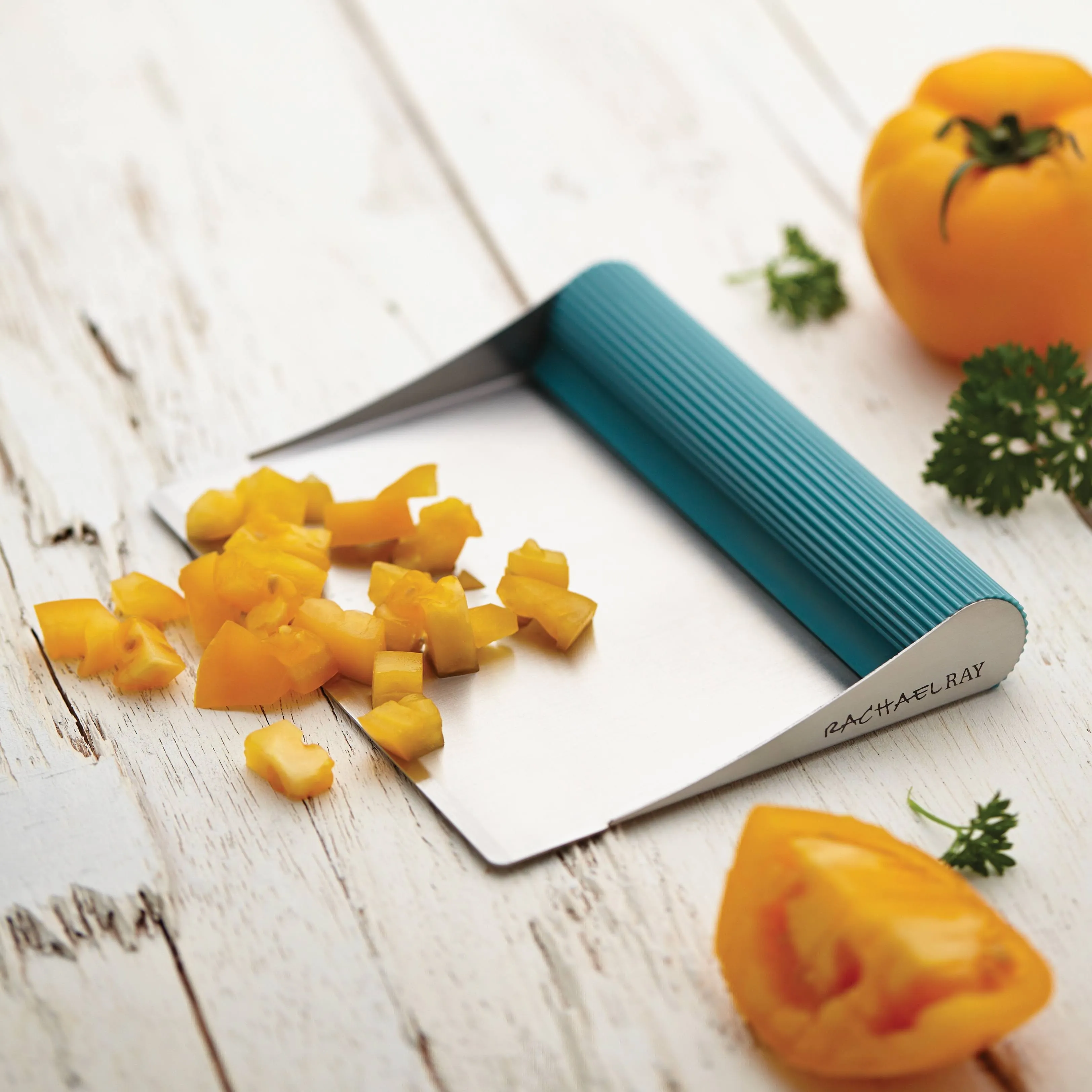 Rachael Ray Cucina Tools and Gadgets Bench Scrape, Agave Blue