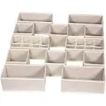 TENABORT 12 Pack Foldable Drawer Organizer Dividers Cloth Storage Box Closet Dresser Organizer Cube Fabric Containers Basket Bins for Underwear Bras