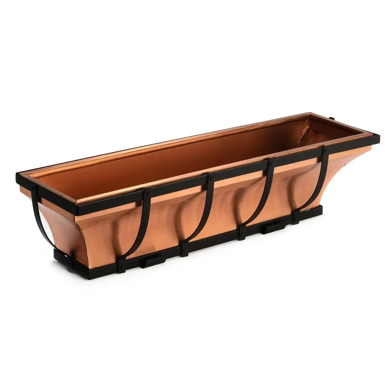 H Potter GAR133 Window Planter Box Copper Outdoor Hanging Flower Plant 30 inch