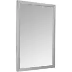 Amazon Basics Rectangular Wall Mount Mirror 24" x 36", Standard Trim, Nickel