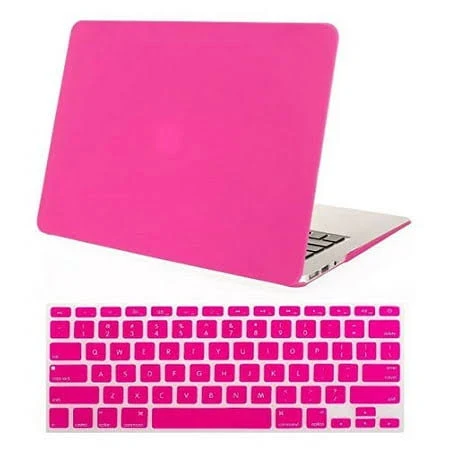 Mosiso Plastic Hard Case with Keyboard Cover with Screen Protector for MacBook Air 13 inch (Models: A1369 and A1466), Black