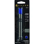 Cross 8511-2 Refills for Ballpoint Pens, Medium, Blue Ink, 2/Pack (85112)