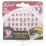 KISS Looks So Natural Trio Lash Medium Combo Pack, False Eyelashes with Tapered End Technology, 3D Lengths & Angles, Easy Grip Tray with Built-In Glue Pocket, 30 Trio Lashes in Short & Medium Lengths