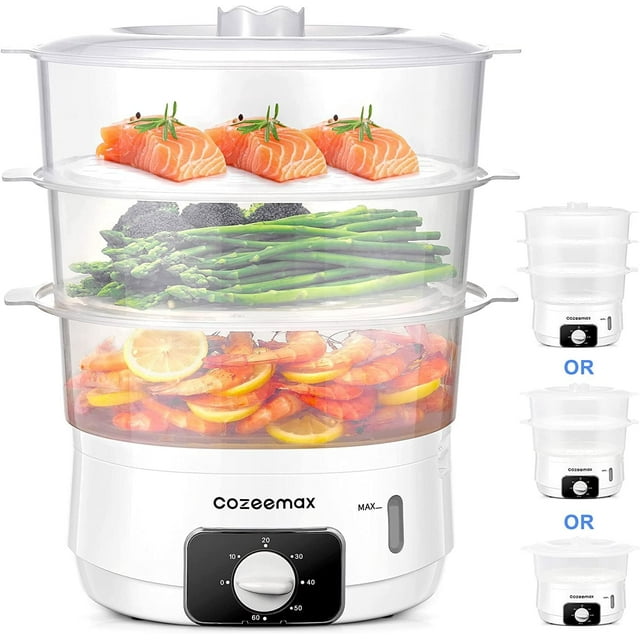 Cozeemax Electric Food Steamer for Cooking, 13.7QT Vegetable Steamer 3