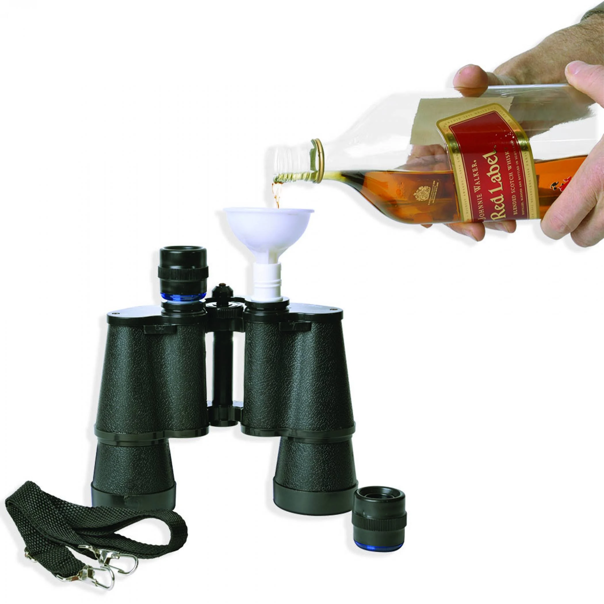 Double Barreled Binocular Flask Black