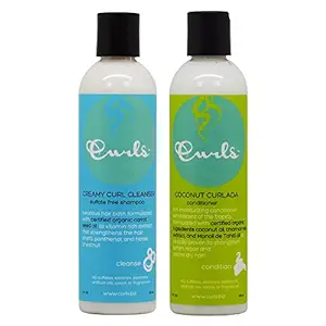 Curls Creamy Curl Cleanser Shampoo & Coconut Curlada Conditioner 8oz Duo "Set"