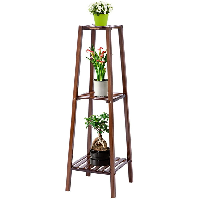 6 Tier Bamboo Plant Stand Rack Shelf Corner Planter Holder