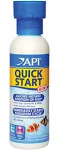 API QUICK START Freshwater and Saltwater Aquarium Nitrifying Bacteria 1-Ounce Bottle, Blues & Purples