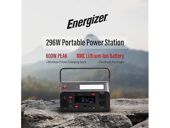 Energizer 300w Continuous / 600w Peak Portable Power Station