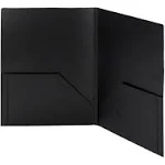 Smead 87705 Letter Size 2-Pocket Frame View Poly Pocket Folder, Black/Clear - 5/Pack