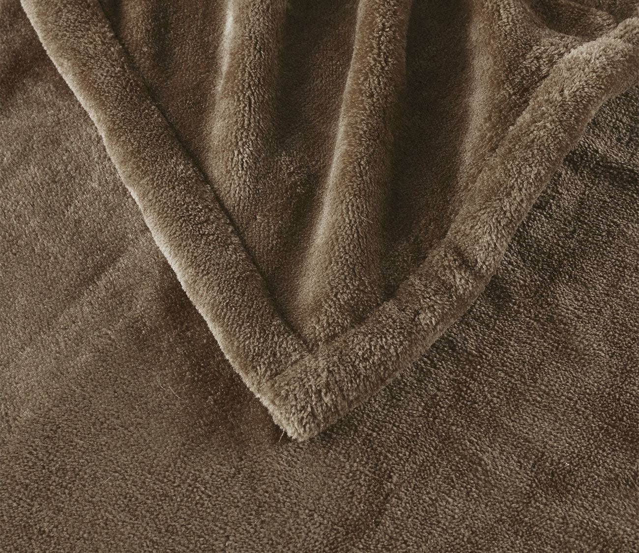 Heated Plush Throw - Mink - Beautyrest