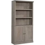 Sauder 5-Shelf Bookcase with 2 Doors, Estate Black Finish