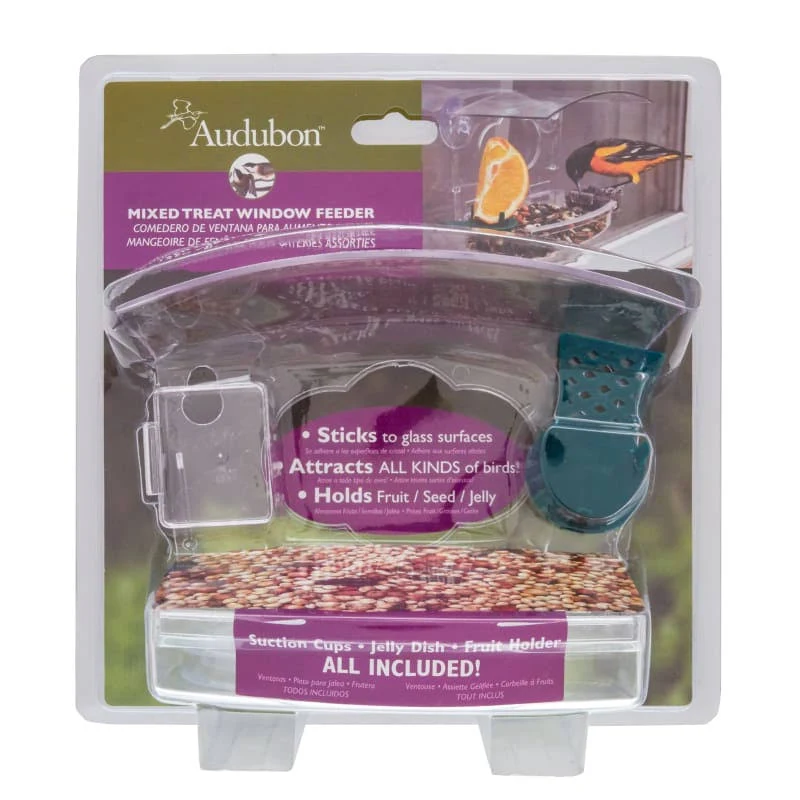 Woodlink Nawfdr Audubon Mixed Treat Window Feeder, 7.5"