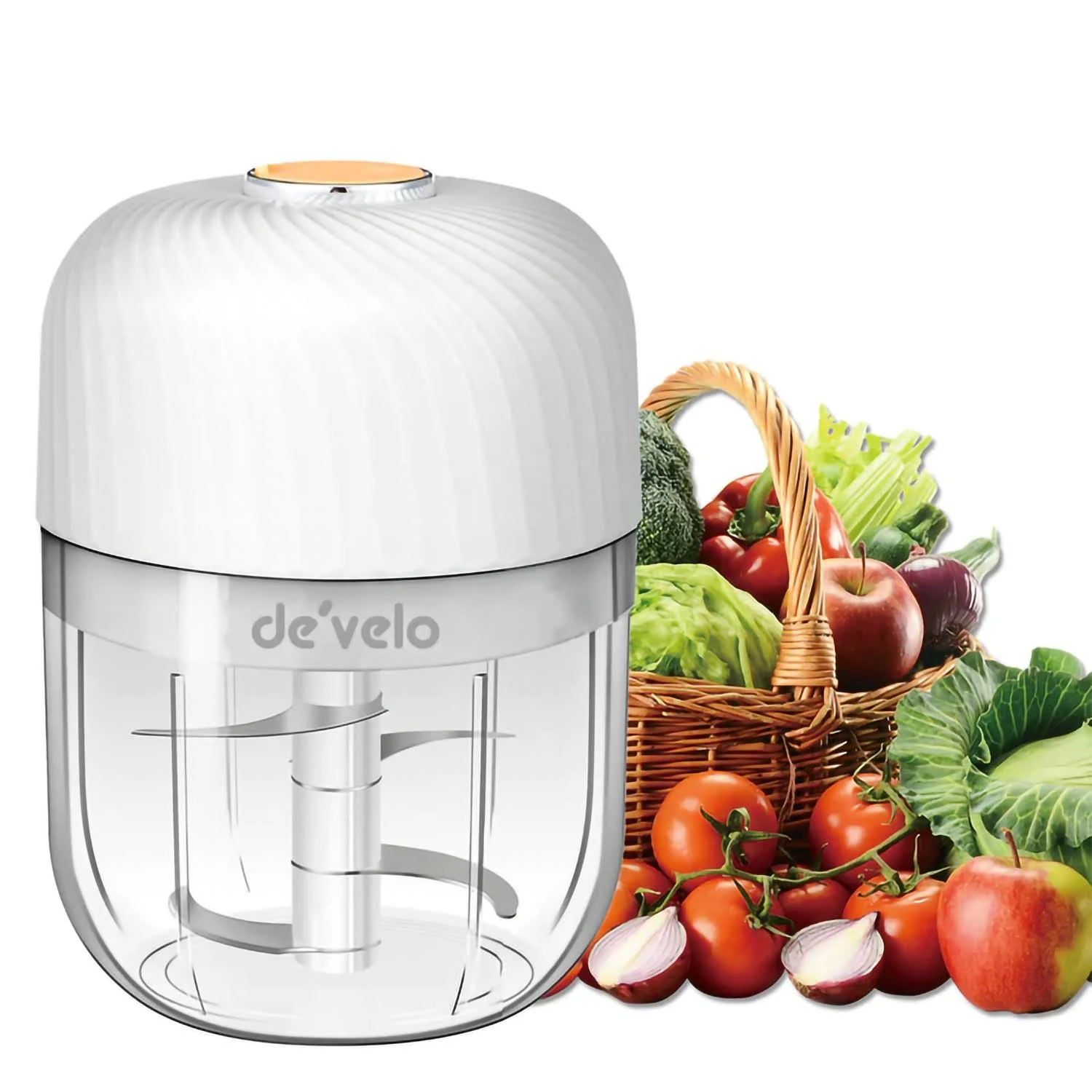 Electric Mini Garlic Chopper Olrid Mini Chopper Food Processor Garlic Mincer ...