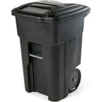 Toter 96 gal Black Polyethylene Wheeled Trash Can Lid Included