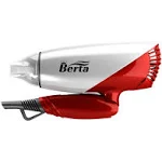 Berta 1875 Watts Folding Handle Hair Dryer Tourmaline Ceramic Negative Ionic Blow ...