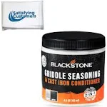 Blackstone 2-in-1 Griddle & Cast Iron Seasoning Conditioner 6.5 Oz– Effective Seasoning Rub Formula – Food Safe – Easy to Use Cleaner & Conditioner