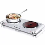 Techwood Hot Plate Electric Stove Countertop Double Burner