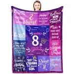 8 Year Old Girl Gifts Blanket, Gifts for 8 Year Old Girls, Birthday Gifts for 8 Year Old Girls, 8 Year Old Girl Birthday Gifts, 8 Year Old Gifts Ideas Throw Blanket 60"X50"