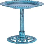 28 inch Height Polyresin Lightweight Antique Outdoor Garden Bird Bath