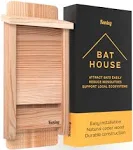 Kenley Bat Box House Shelter - Single Chamber Outdoor Bat Houses Kit - Cedar Wood