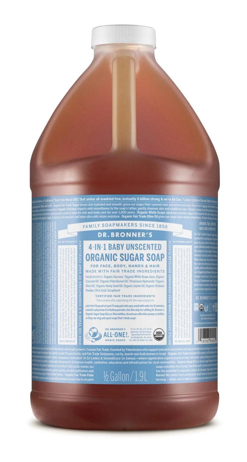 Dr. Bronner&#39;s Organic Lemongrass Lime Scent Sugar Scrub 12 oz