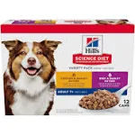 Hill's Science Diet Variety Pack Senior 7+ Canned Dog Food, 13-oz, case of 12