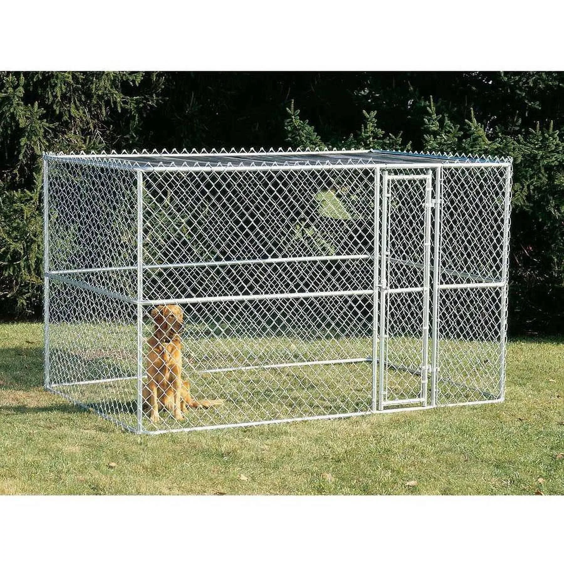 Midwest Chain Link Portable Dog Kennel 120" x 72" x 72"